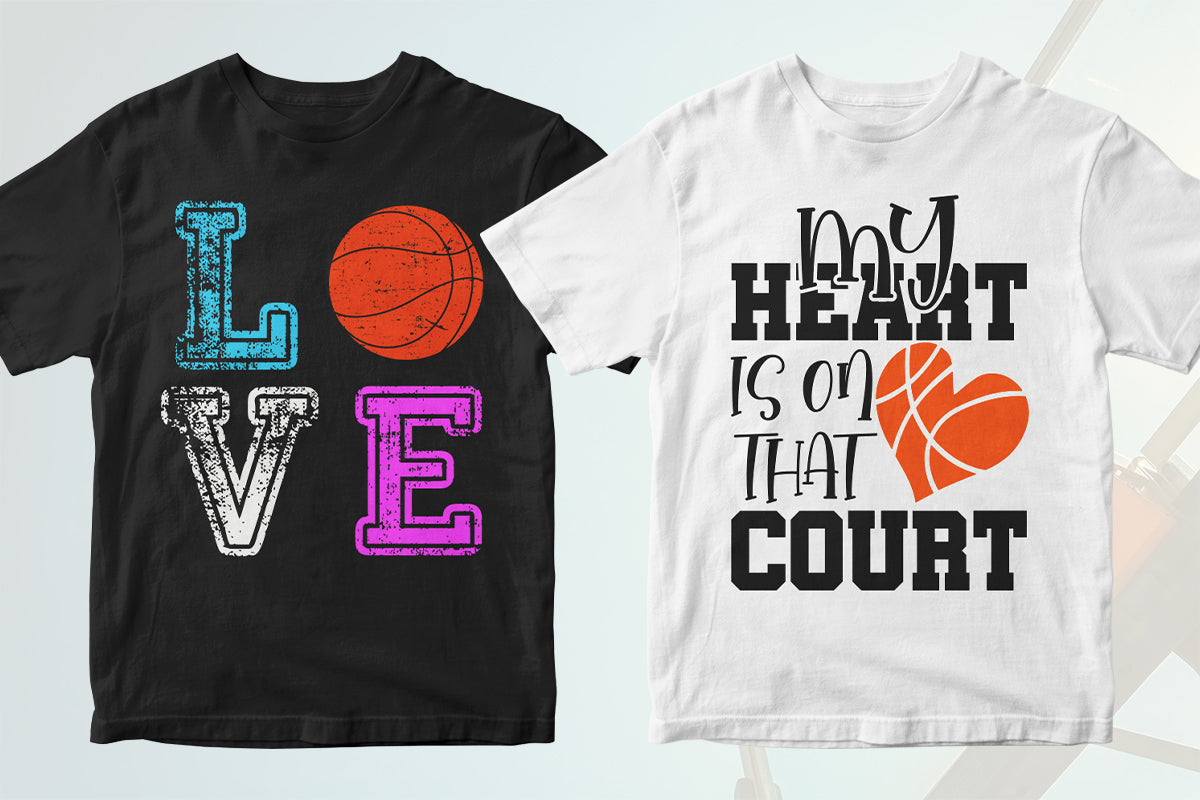 Basketball 50 Editable T-shirt Designs Bundle Part 1