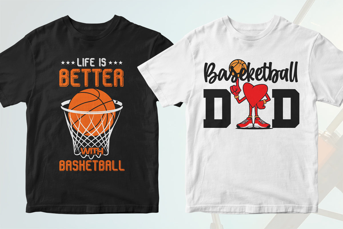 Basketball 50 Editable T-shirt Designs Bundle Part 1