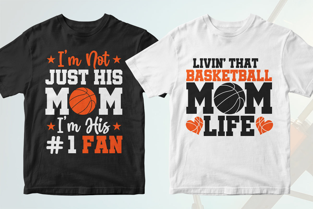 Basketball 50 Editable T-shirt Designs Bundle Part 1