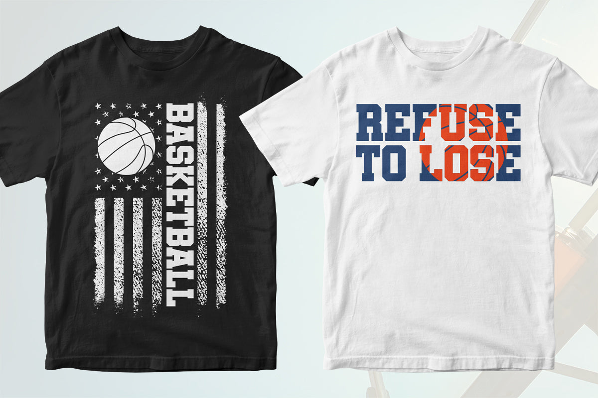 Basketball 50 Editable T-shirt Designs Bundle Part 1