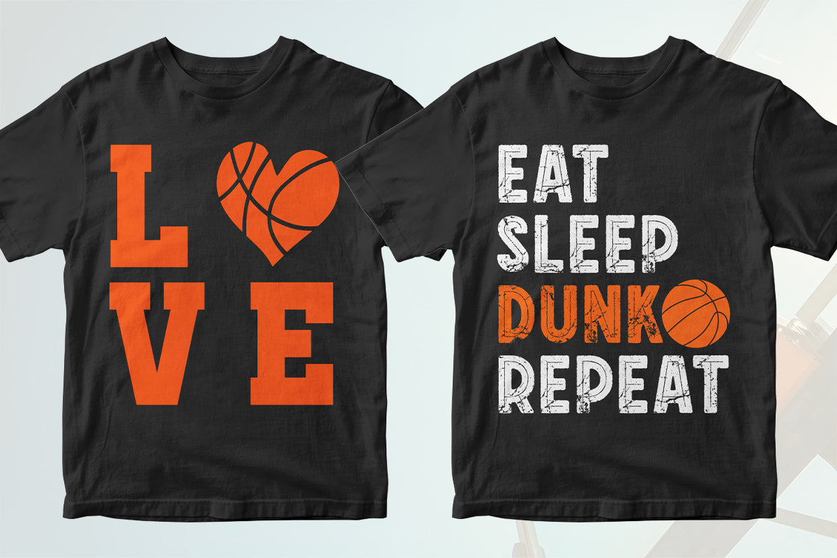 Basketball 50 Editable T-shirt Designs Bundle Part 1