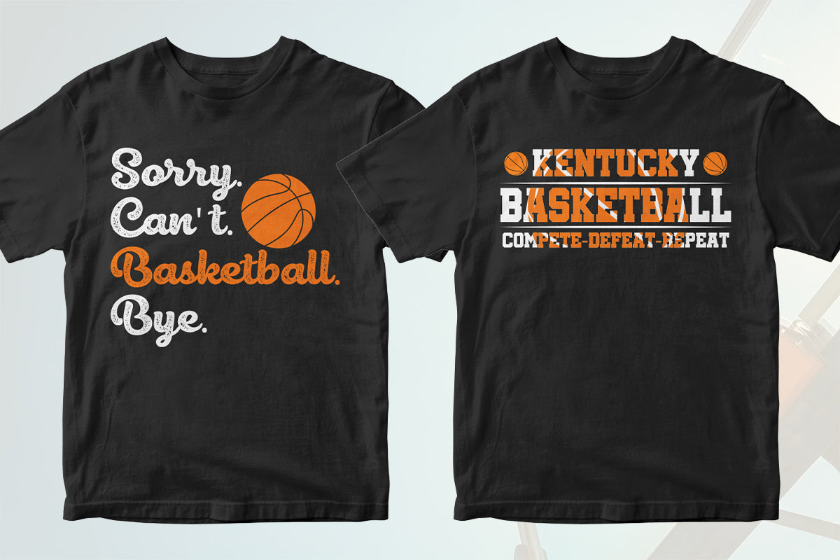 Basketball 50 Editable T-shirt Designs Bundle Part 1