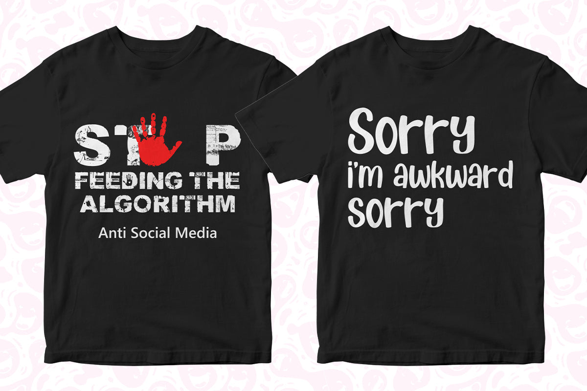 Anti-Social 50 Editable T-shirt Designs Bundle Part 1