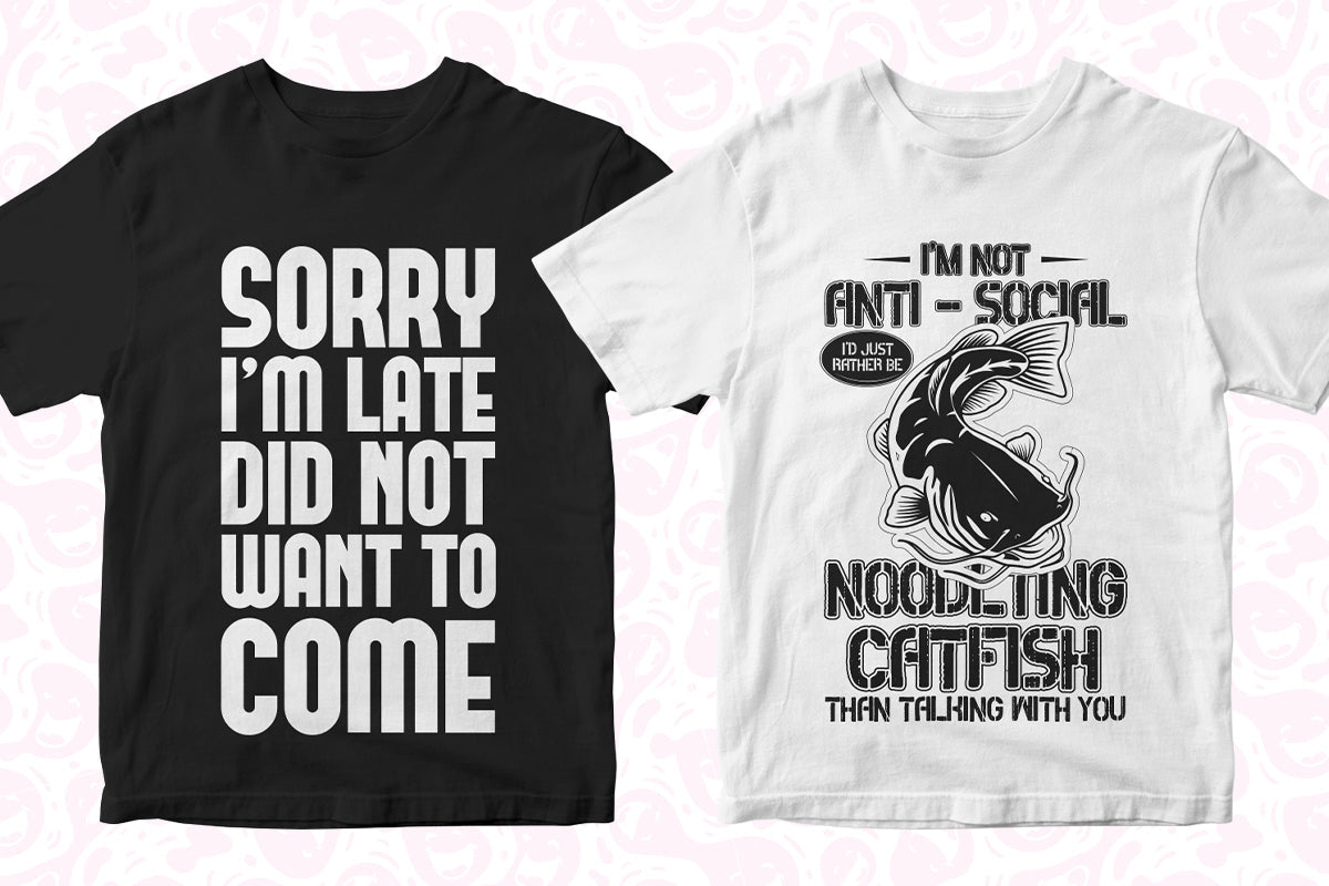 Anti-Social 50 Editable T-shirt Designs Bundle Part 1