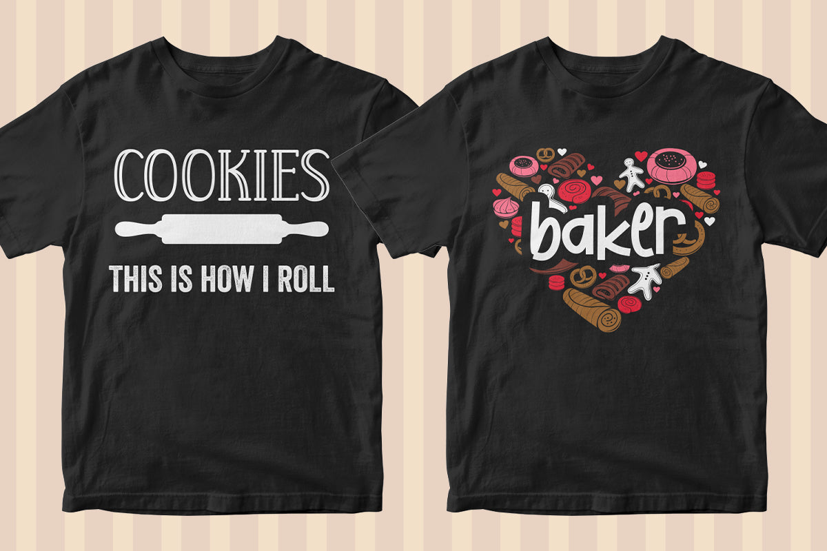 Baker 50 Editable T-shirt Designs Bundle Part 1