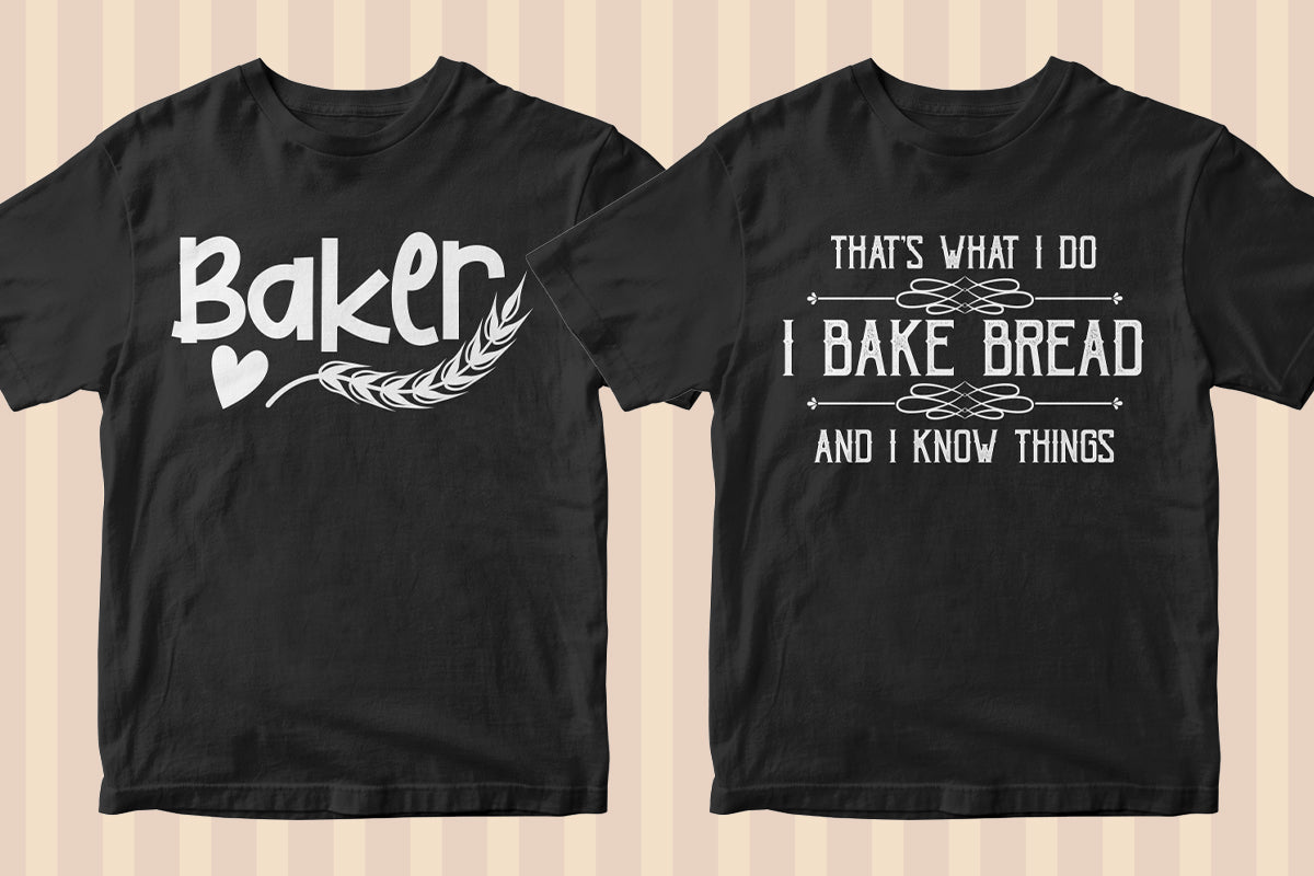 Baker 50 Editable T-shirt Designs Bundle Part 1