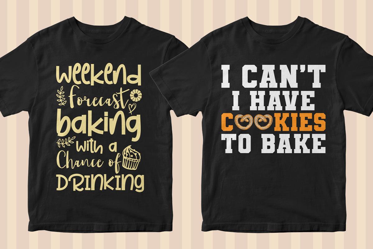 Baker 50 Editable T-shirt Designs Bundle Part 1