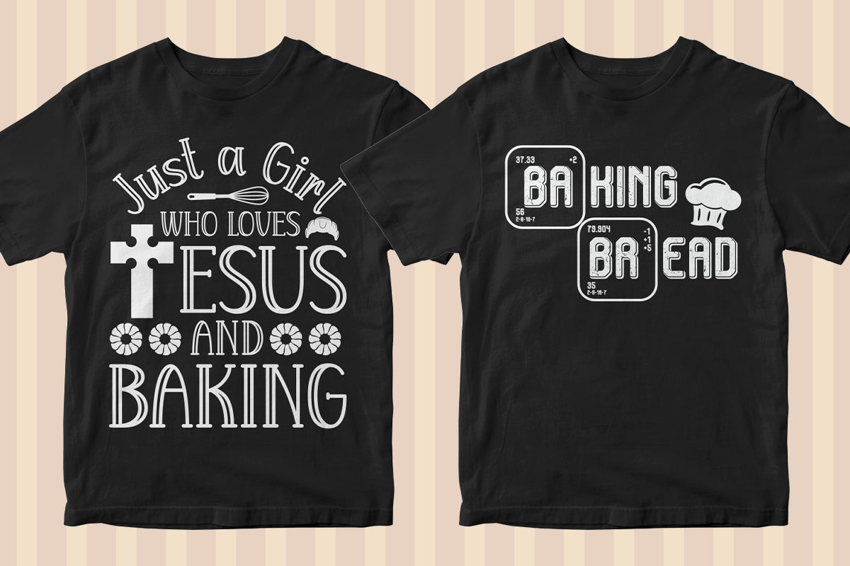 Baker 50 Editable T-shirt Designs Bundle Part 1