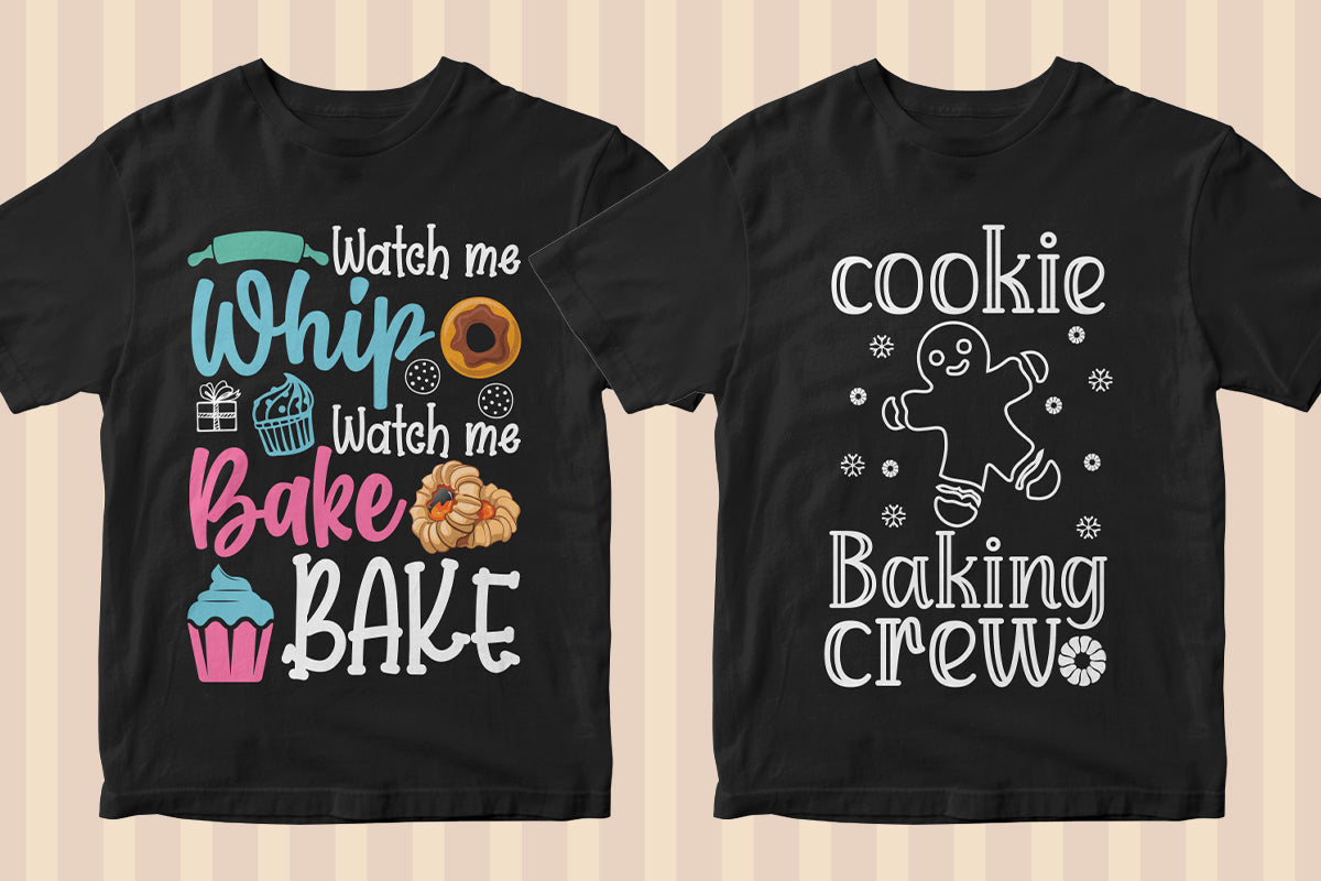 Baker 50 Editable T-shirt Designs Bundle Part 1