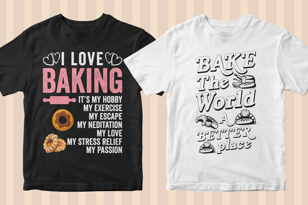 Baker 50 Editable T-shirt Designs Bundle Part 1