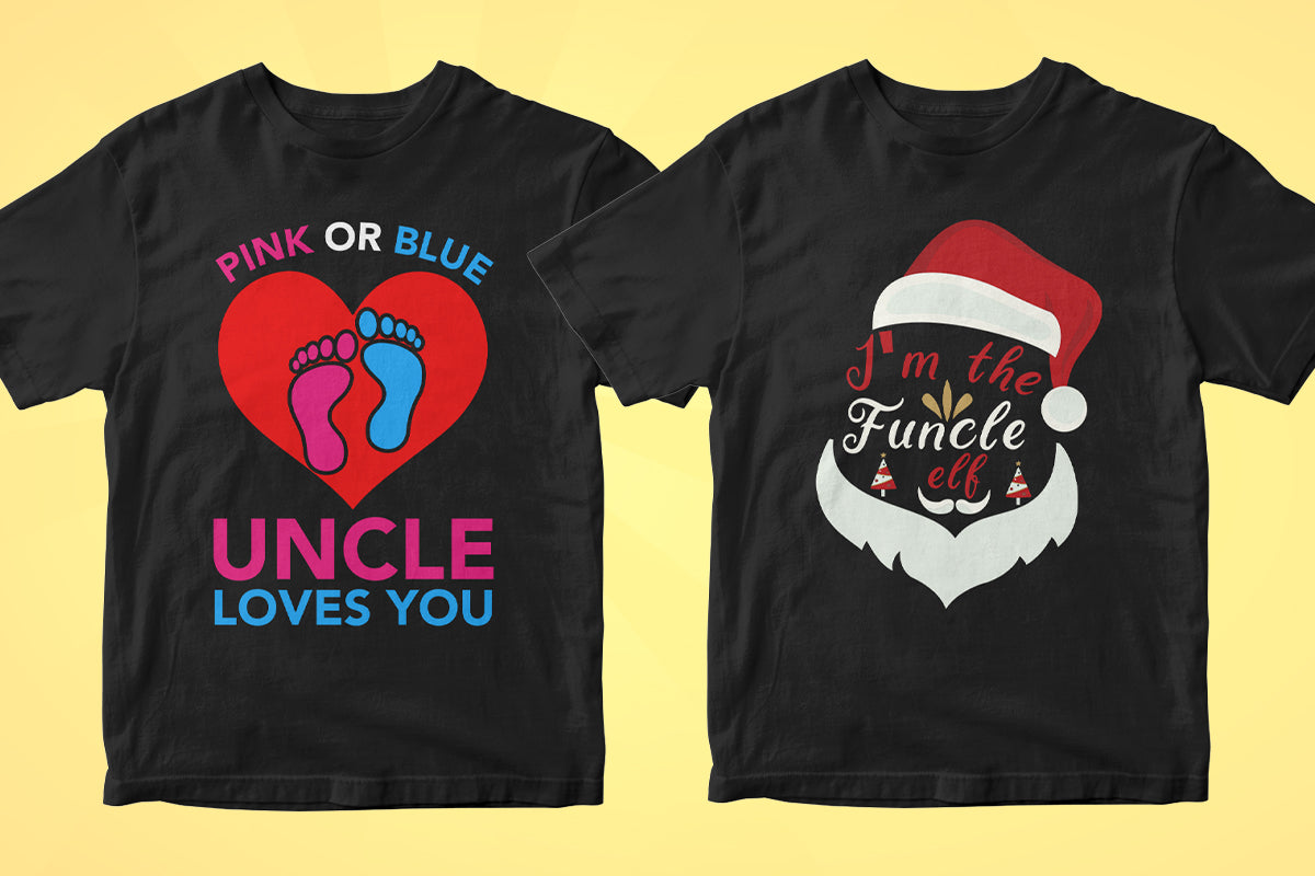 Uncle 50 Editable T-shirt Designs Bundle Part 1