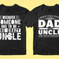 Uncle 50 Editable T-shirt Designs Bundle Part 1