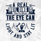 A Real Building Is One On Which the Eye Can Light And Stay Lit Architect Editable T shirt Design Svg Cutting Printable Files