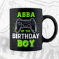 Abba Of The Birthday Boy With Video Gamer Editable Vector T-shirt Design in Ai Svg Files