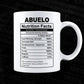 Abuelo Nutrition Facts Father's Day Editable Vector T-shirt Design in Ai Svg Files