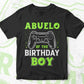 Abuelo Of The Birthday Boy With Video Gamer Editable Vector T-shirt Design in Ai Svg Files