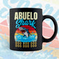 Abuelo Shark Father's Day Editable Vector T-shirt Design in Ai Svg Png Files