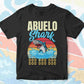 Abuelo Shark Father's Day Editable Vector T-shirt Design in Ai Svg Png Files