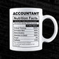 Accountant Nutrition Facts Editable Vector T-shirt Design in Ai Svg Files