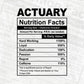 Actuary Nutrition Facts Editable Vector T-shirt Design in Ai Svg Files