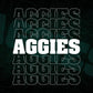 Aggies American Football Editable Vector T-shirt Design in Ai Png Svg Cutting Printable Files