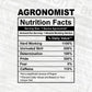 Agronomist Nutrition Facts Editable Vector T-shirt Design in Ai Svg Files