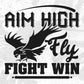 Aim High Fly Fight Win Air Force Editable Vector T shirt Designs In Svg Png Printable Files