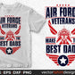 Air Force Veterans Make The Best Dads Editable T shirt Design Svg Cutting Printable Files