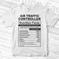 Air Traffic Controller Nutrition Facts Editable Vector T-shirt Design in Ai Svg Files
