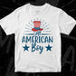 All American Boy 4th Of July T shirt Design In Svg Png Cutting Printable Files