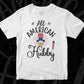 All American Hubby 4th Of July T shirt Design In Svg Png Cutting Printable Files