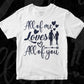 All Of Me Loves All Of You Valentine's Day T shirt Design In Svg Png Cutting Printable Files