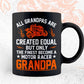 All Papas Are Created Equal But Only The Finest Become a Motor Race Grandpa Father's Day Editable Vector T-shirt Design in Ai Png Svg Files