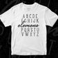 Alphabet Elemeno Teacher Editable T shirt Design In Ai Png Svg Cutting Printable Files