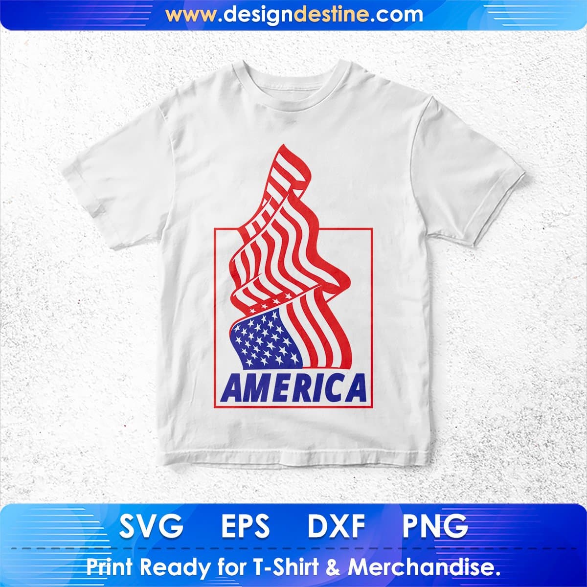 America Flag 4th of July T shirt Design In Ai Svg Printable Files