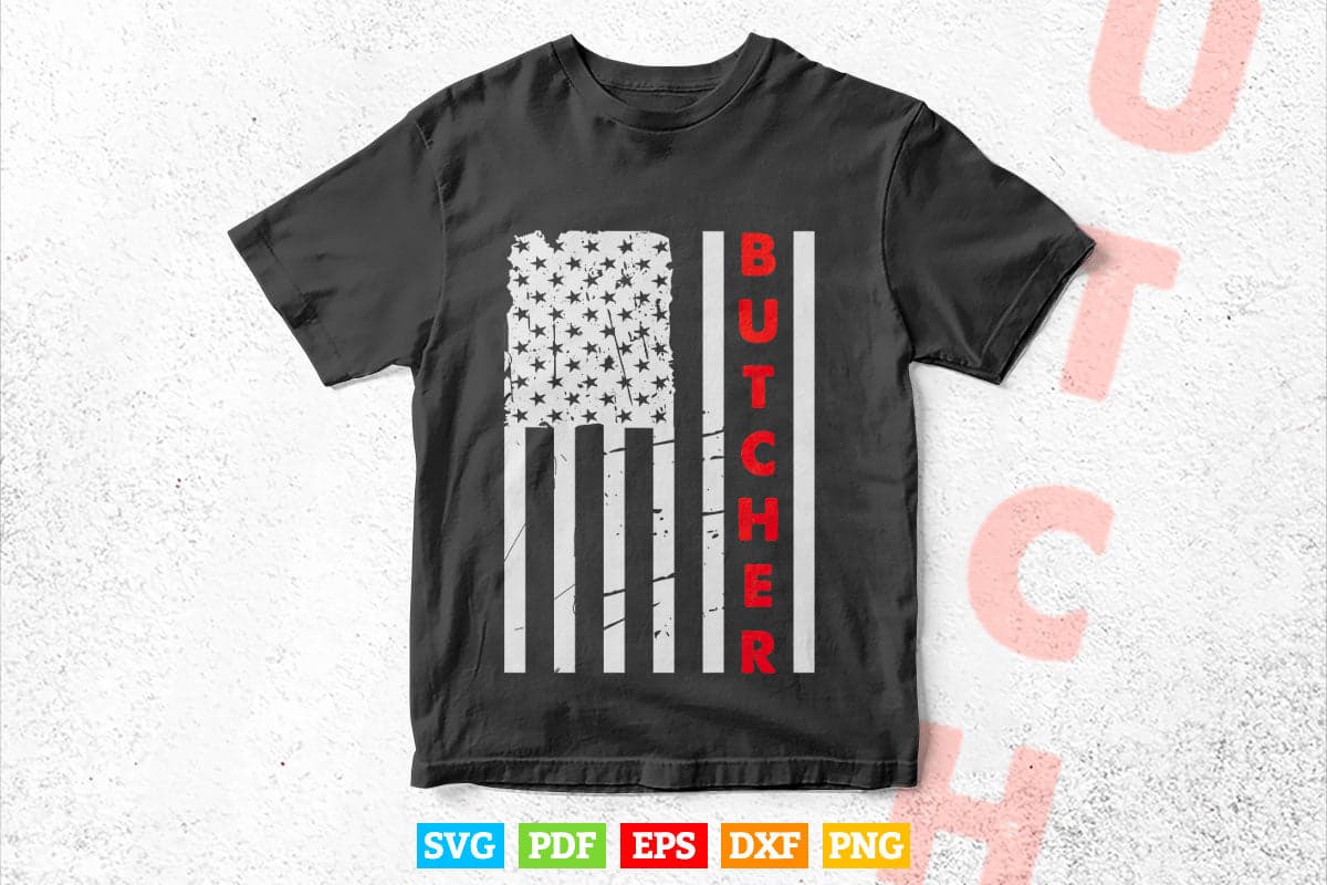 American Flag Butcher Butchering Svg T shirt Design