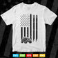 American Flag Monster Truck In Svg T shirt Design.