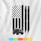 American Flag Monster Truck In Svg T shirt Design.