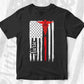 American Flag Nurse USA Nurses Gift Editable T shirt Design In Ai Svg Print File