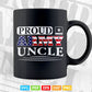 American Flag Proud Army Uncle Military Pride Svg Png Cut Files.