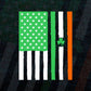 American Flag St Patrick's Day Editable Vector T-shirt Design in Ai Svg Png Files