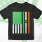 American Flag St Patrick's Day Editable Vector T-shirt Design in Ai Svg Png Files