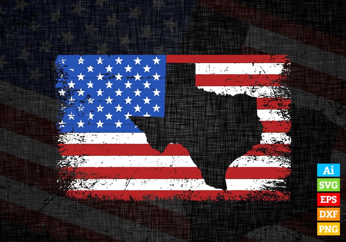 American Flag Texas 4th of July Editable Vector T shirt Design In Svg Png Printable Files
