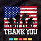 American Flag Thank you Proud Veteran 4th of July Svg T shirt Design.
