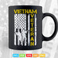 American Flag Vietnam Veteran Yellow Text Distressed Svg T shirt Design.