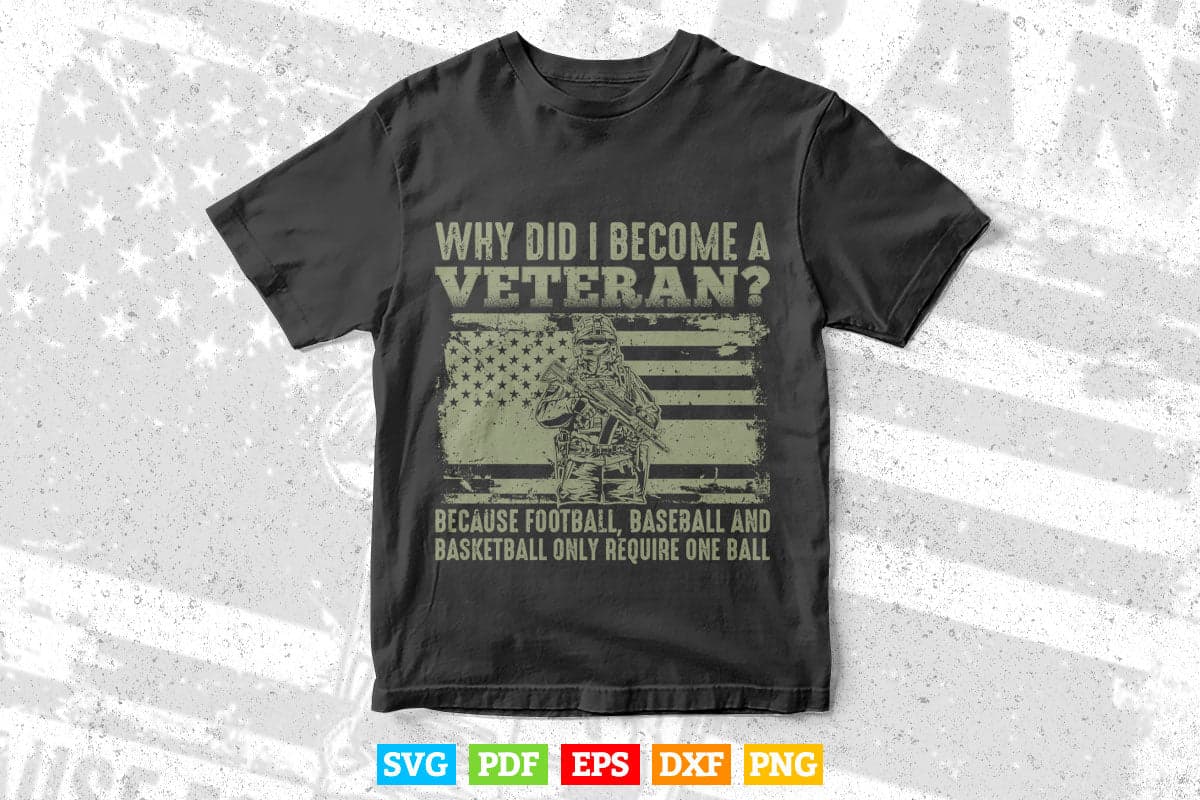 American Flag Why Did i Become a Veteran 4th of July Svg T shirt Design.