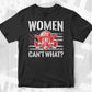 American Flag Women Can't What Firefighter T shirt Design In Ai Png Svg Cutting Printable Files