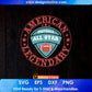 American Football All Star Legendary Editable T shirt Design Svg Cutting Printable Files