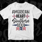 American Heart Southern Soul T shirt Design In Svg Png Cutting Printable Files