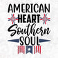 American Heart Southern Soul T shirt Design In Svg Png Cutting Printable Files